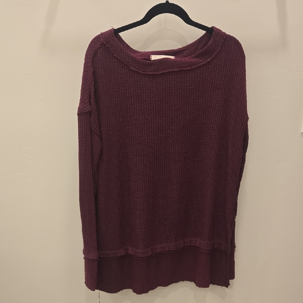 We The Free Burgundy Tunic Top S